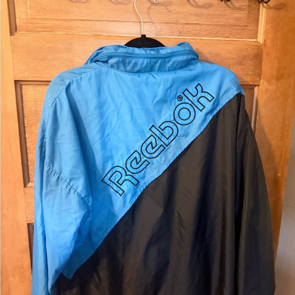 Vintage Reebok Sport Blue and Black windbreaker Jacket - Picture 3 of 4